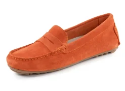 ELENA EDEN Mokassin-Slipper aus geschmeidigem Rind-Veloursleder