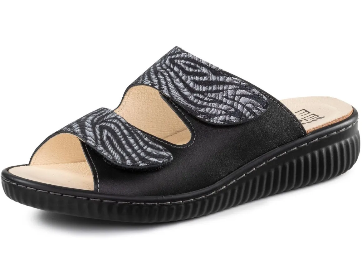 ELENA EDEN Pantolette mit teilweise schimmerndem Zebra-Druck