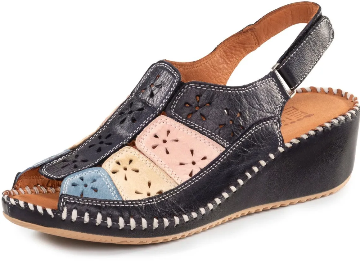 ELENA EDEN Sandalette aus weichem, perforiertem Nappaleder