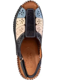 ELENA EDEN Sandalette aus weichem, perforiertem Nappaleder