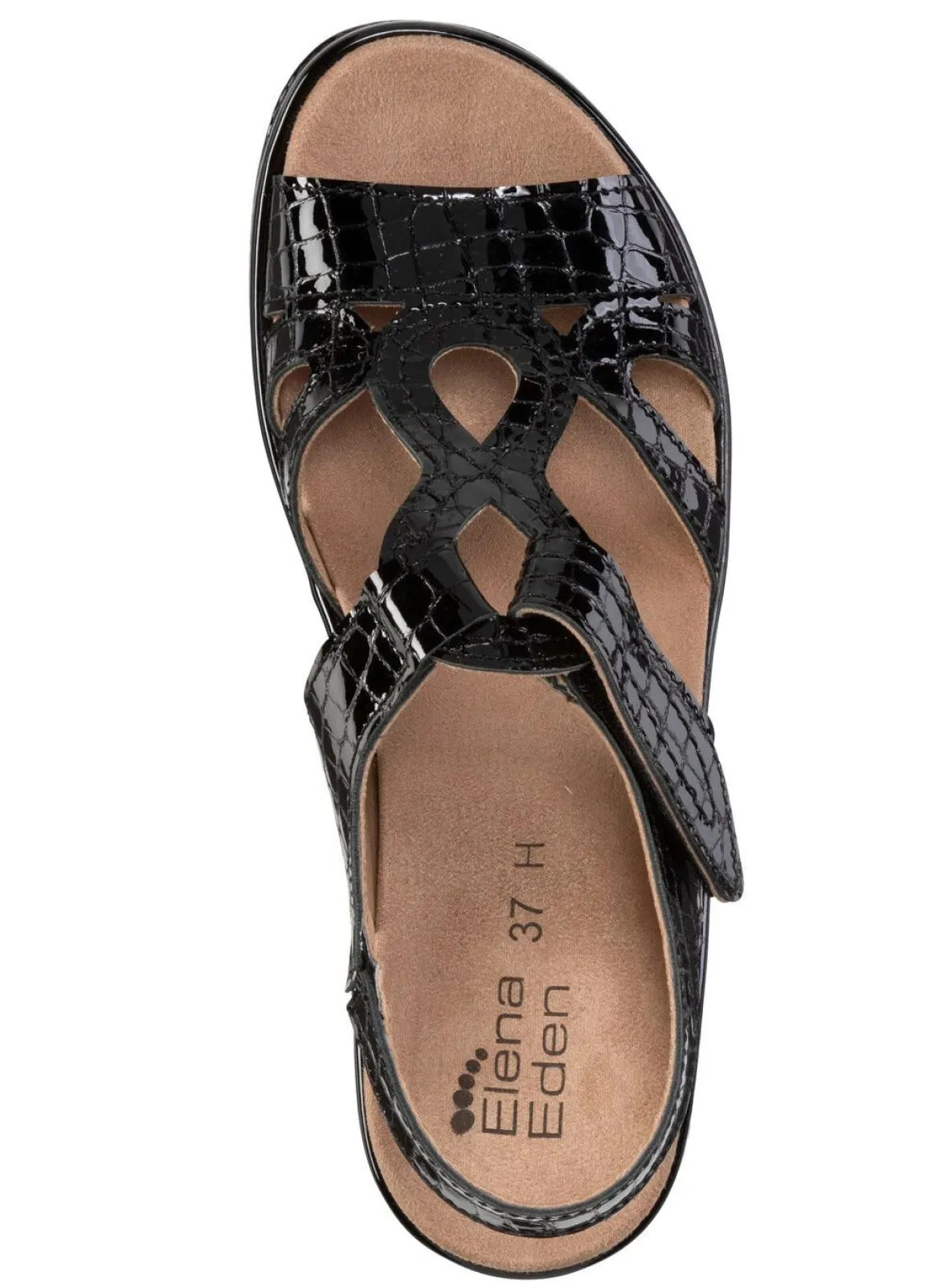 ELENA EDEN, schicke Damen-Sandalen, Weite H, mit herausnehmbarem Fußbett