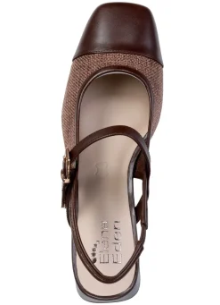 ELENA EDEN, schicke Damen-Slingpumps, Weite G, mit Klettverschluss