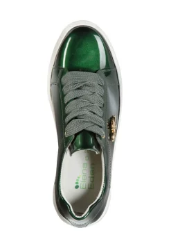 ELENA EDEN Sneaker aus Lackleder mit edlem Metallschmuck