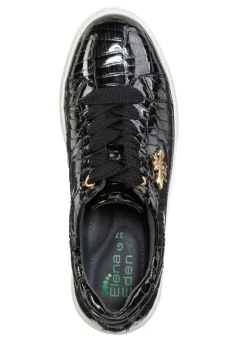 ELENA EDEN Sneaker aus Lackleder mit edlem Metallschmuck