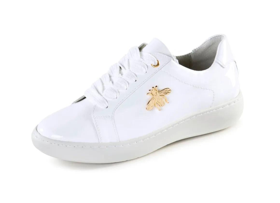ELENA EDEN Sneaker aus Lackleder mit edlem Metallschmuck