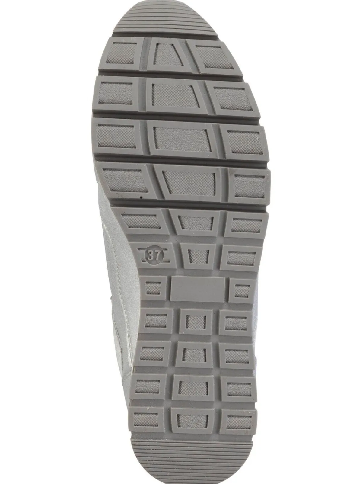 ELENA EDEN Sneaker aus Nappaleder und silbergrau geprägtem Veloursleder