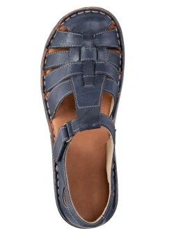 ELENA EDEN, sommerliche Damen-Slipper, Weite G, mit Klettspange