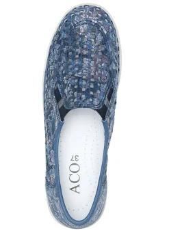 ELENA EDEN, sommerliche Damen-Slipper, Weite G, mit herausnehmbarem Fußbett