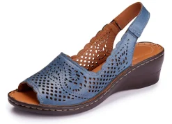 ELENA EDEN, sommerliche Damen-Sandaletten, Weite G, aus Leder