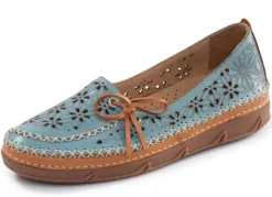 ELENA EDEN, sommerliche Damen-Slipper, Weite H, mit herausnehmbarem Fußbett