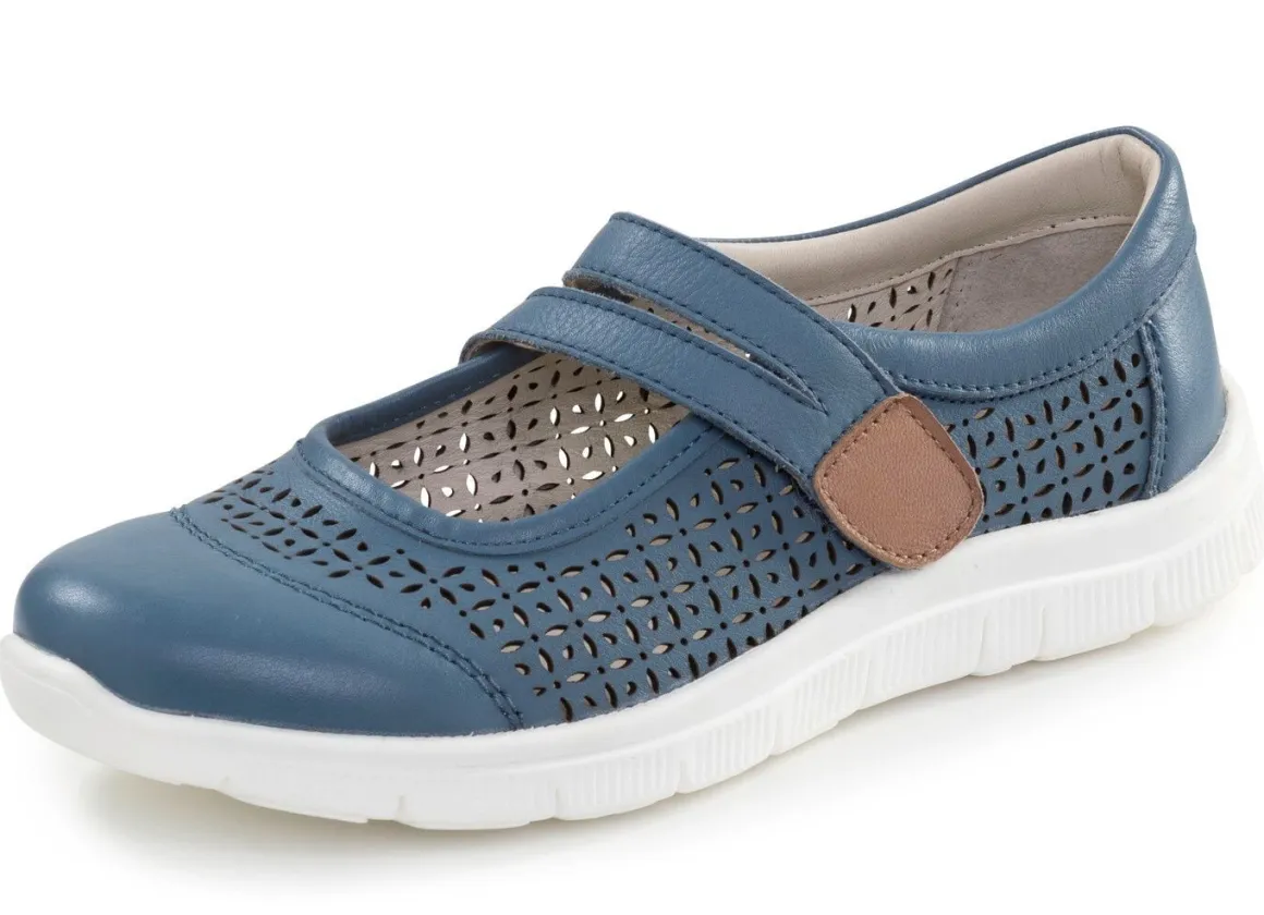 ELENA EDEN, sommerliche Damen-Spangenschuhe, Weite H, mit herausnehmbarem Fußbett
