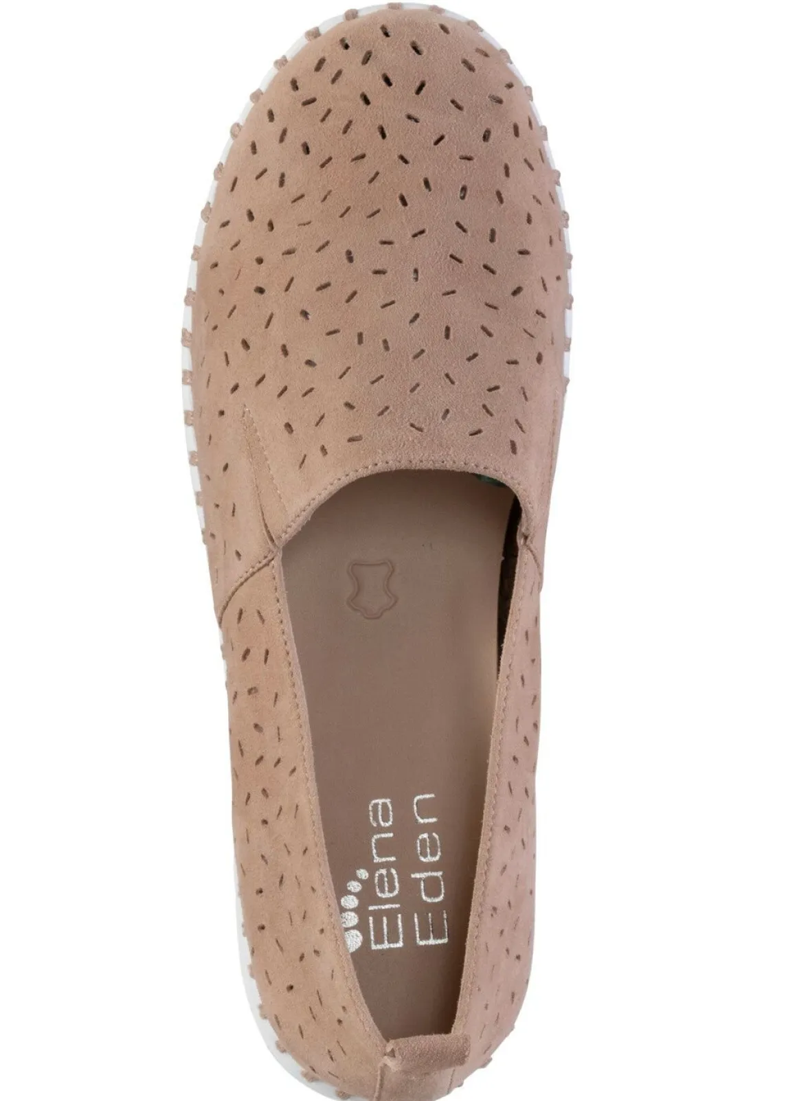 ELENA EDEN, sommerliche Damen-Slipper, Weite H, mit herausnehmbarem Fußbett