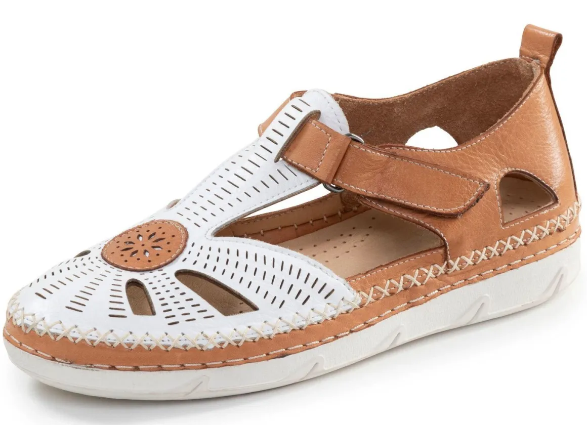 ELENA EDEN, sommerliche Damen-Slipper, Weite H, mit herausnehmbarem Fußbett