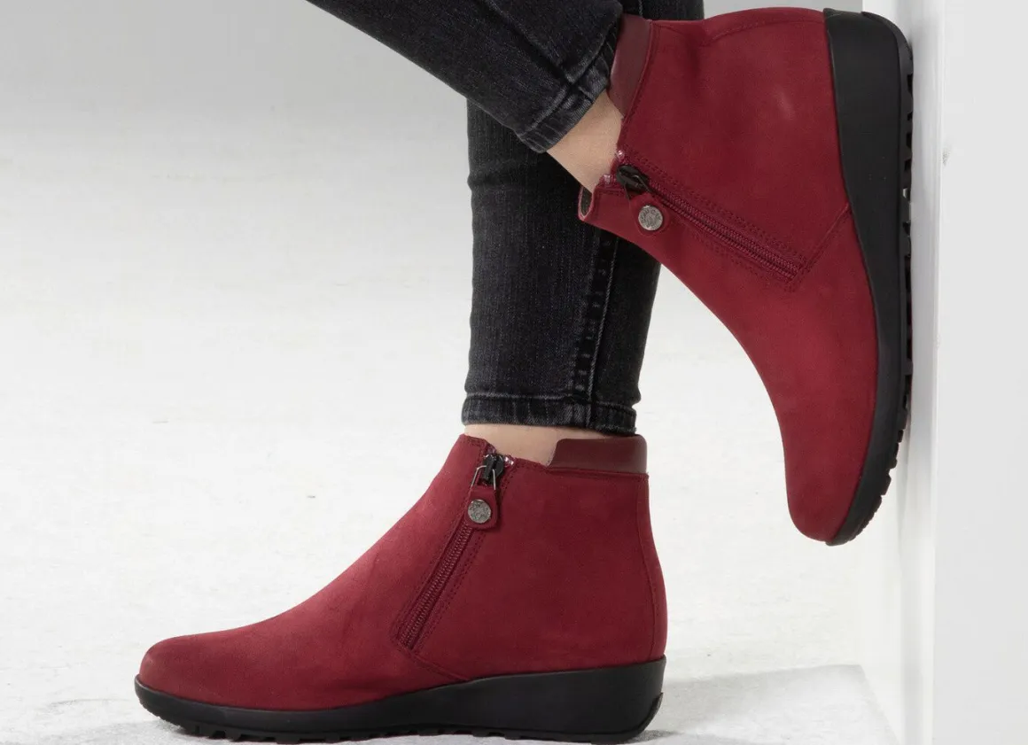 ELENA EDEN Stiefelette mit Nappaleder-Besatz