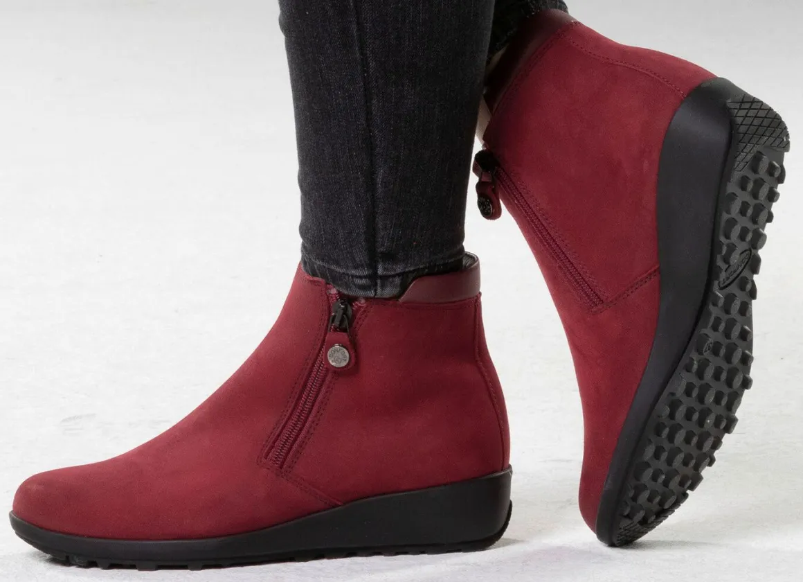 ELENA EDEN Stiefelette mit Nappaleder-Besatz