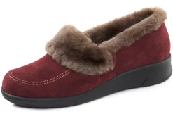 ELENA EDEN, warme Damen-Hausschuhe, Weite H, mit Lammfell