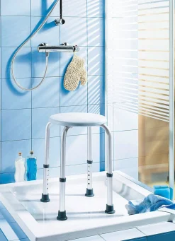 8-fach höhenverstellbarer Duschhocker