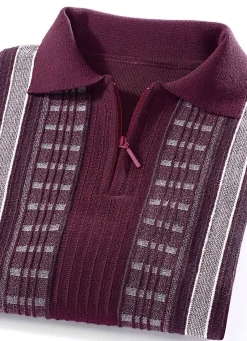 Faszinierender Polopullover mit kurzem Reißverschluss