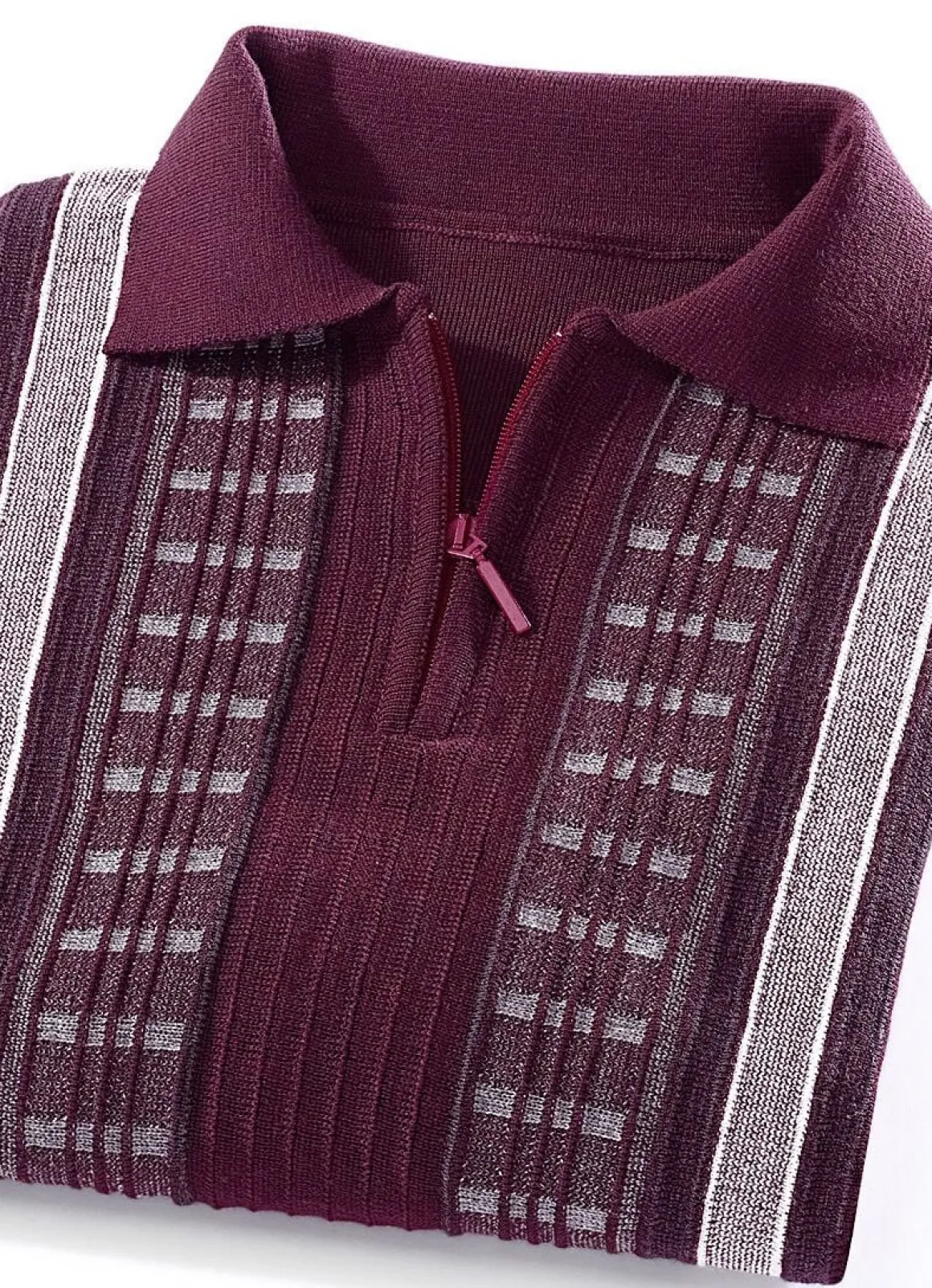 Faszinierender Polopullover mit kurzem Reißverschluss