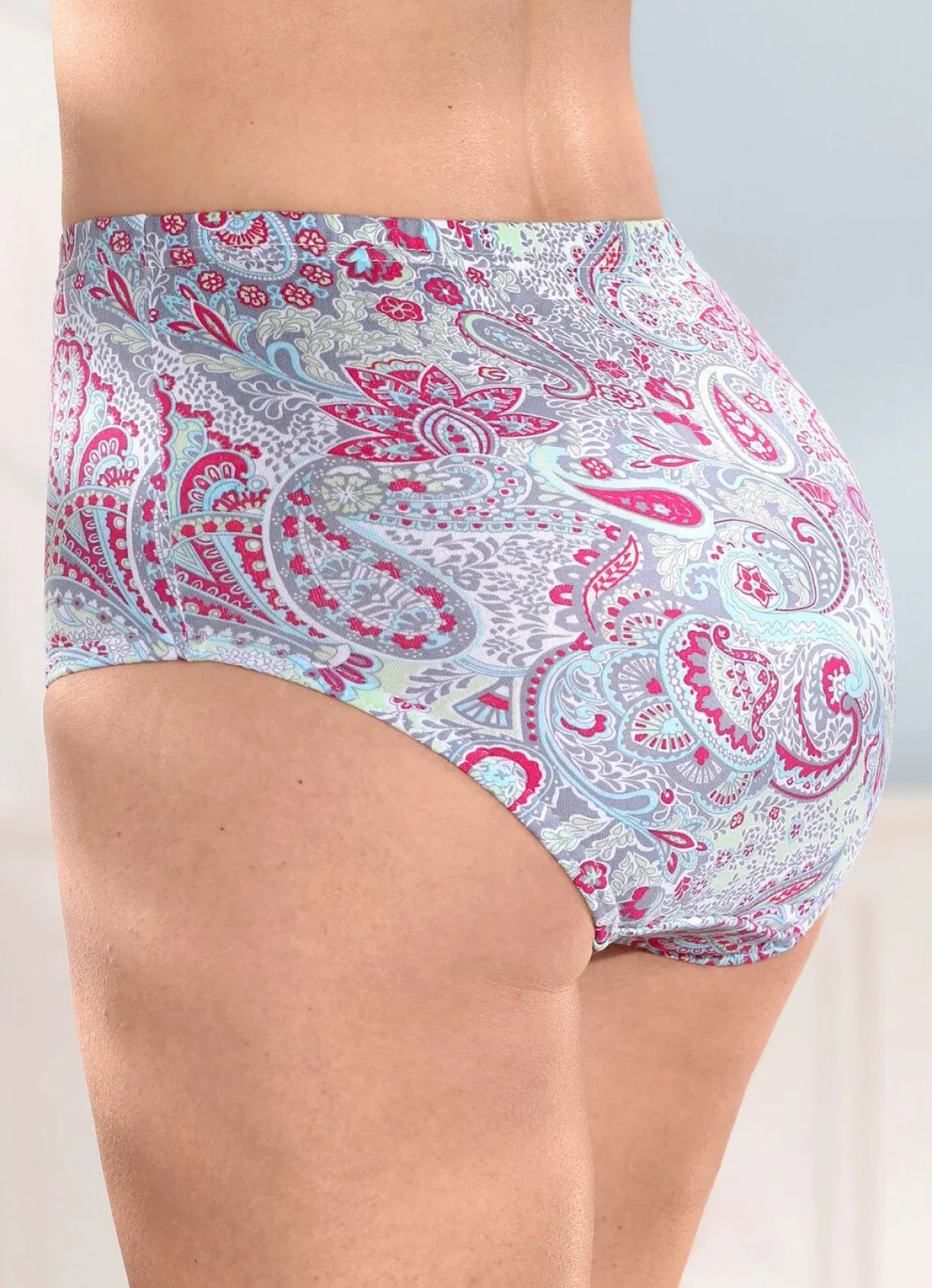Fünferpack Slips mit Paisley-Dessin