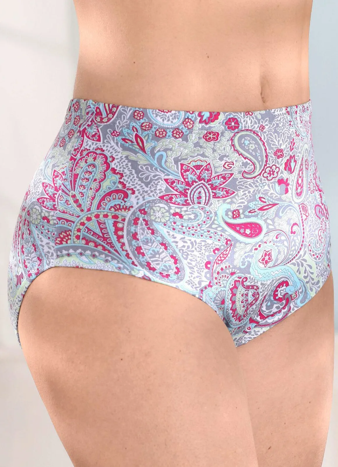 Fünferpack Slips mit Paisley-Dessin