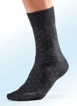 Fünferpack Socken mit handgekettelter Spitze und druckfreiem Bund
