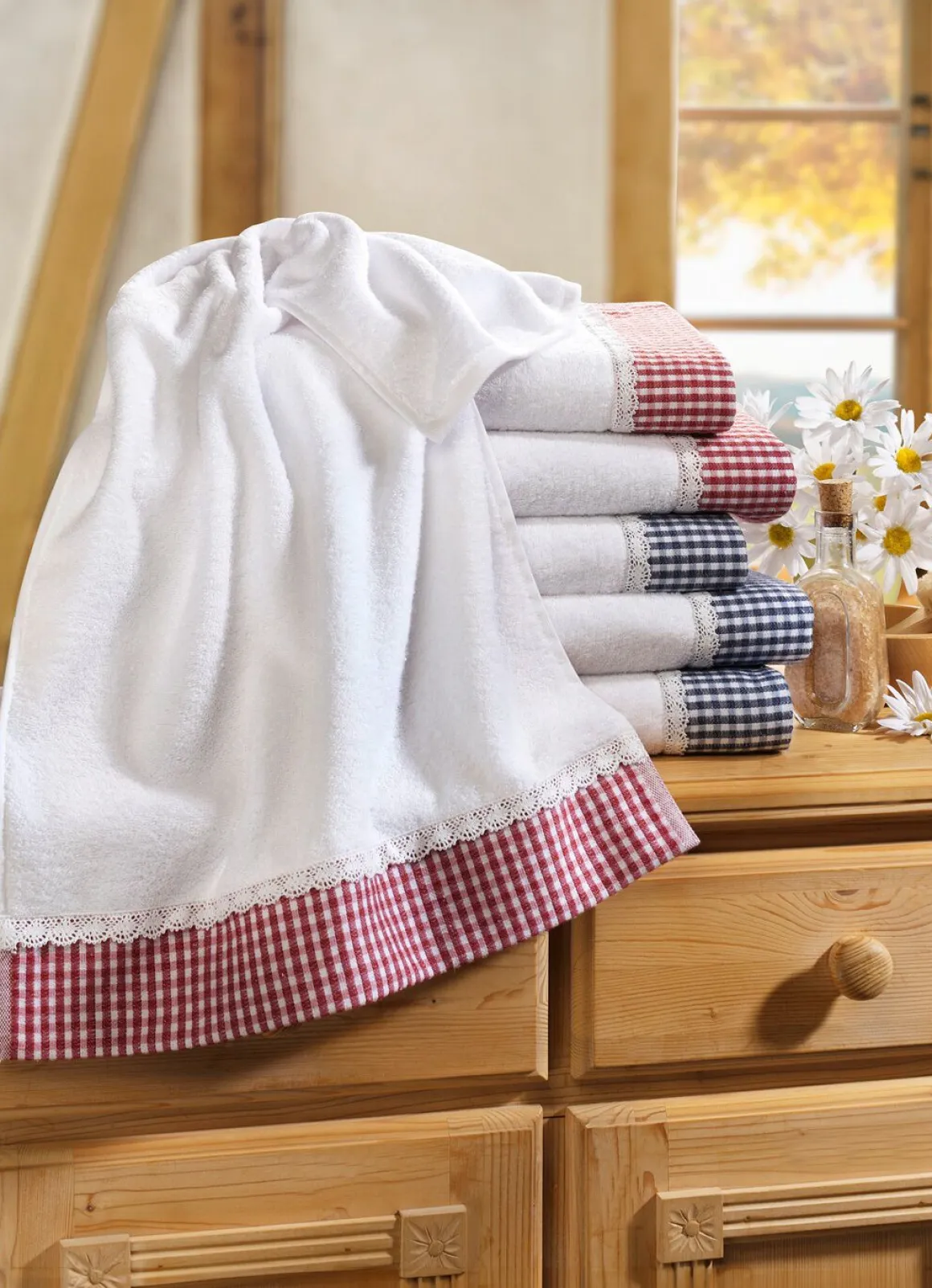Frottier-Serie mit Jacquard-Bordüre
