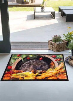 Fußmatte mit Igel-Motiv