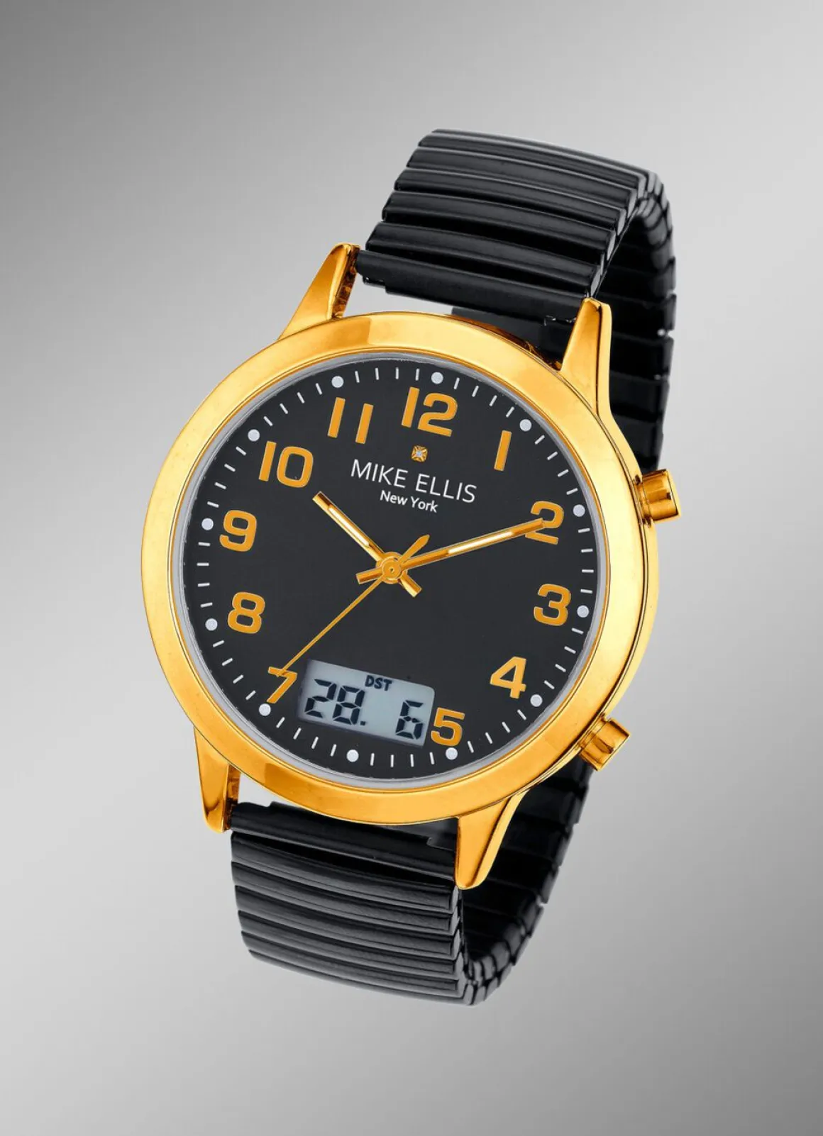 Funk-Herrenuhr mit Diamant von Mike Ellis New York
