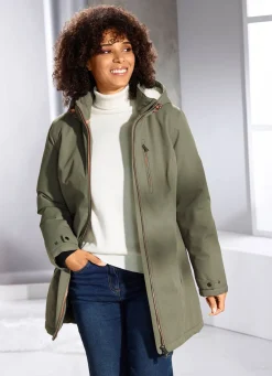 Funktionsjacke mit fester Kapuze