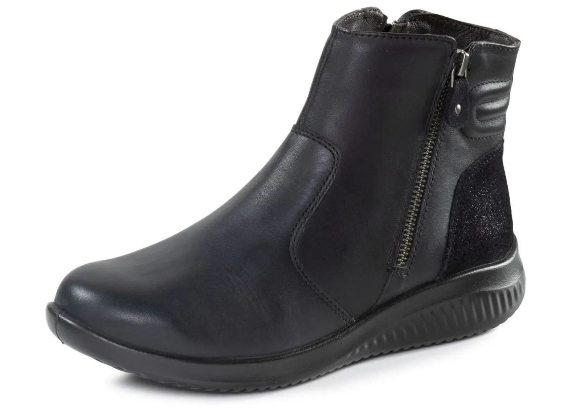 Gefütterte Damen-Boots, Winterschuhe, Weite K, mit Lammfell