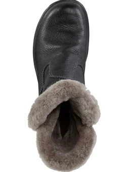 Gefütterte Damen-Stiefeletten, Winterschuhe, mit Lammfell