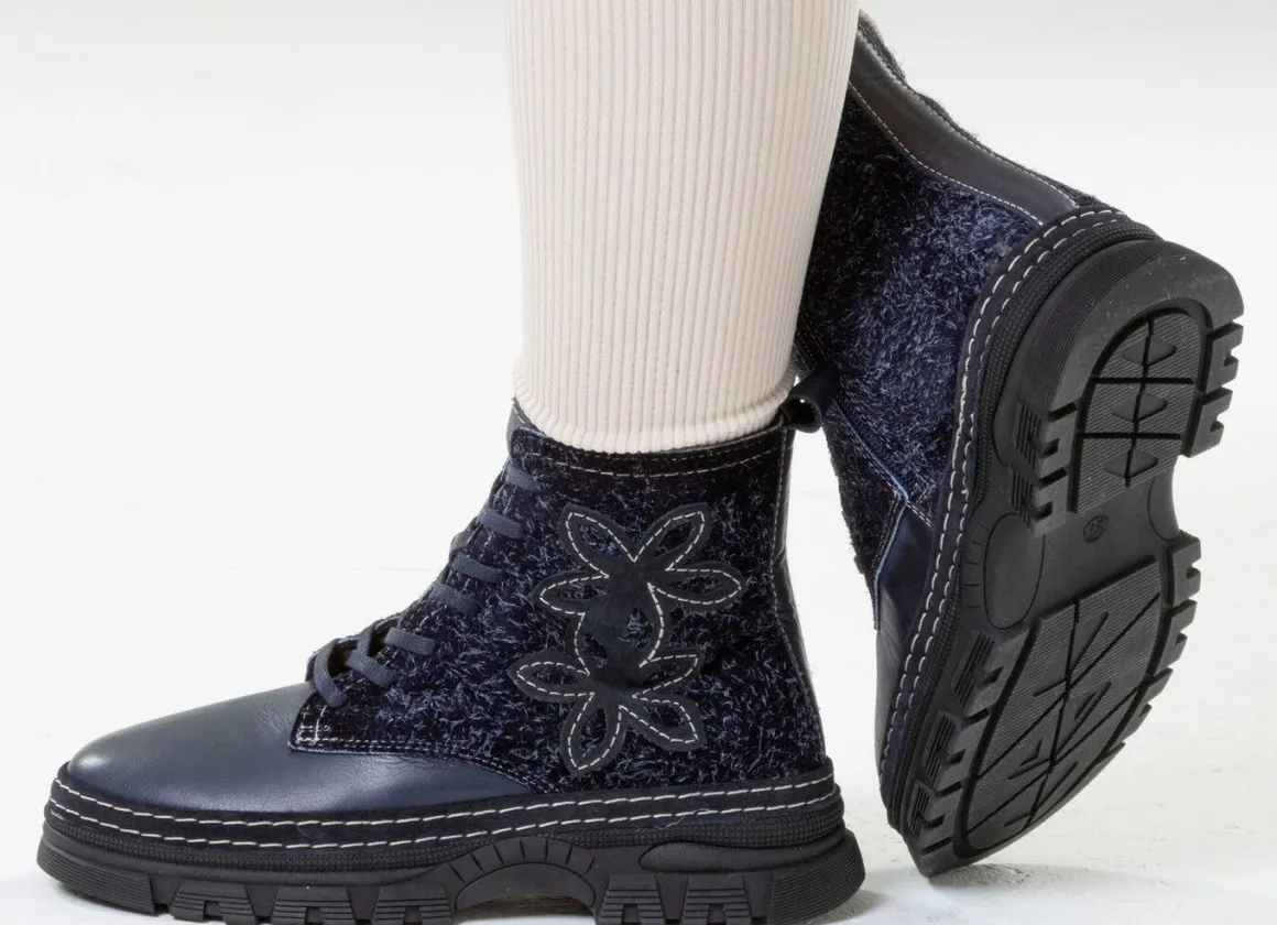 Gemini, modische Damen-Stiefeletten, Winterschuhe, Weite G, mit herausnehmbarem Fußbett