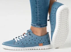 Gemini, sommerliche Damen-Schnürschuhe, Weite G, mit herausnehmbarem Fußbett