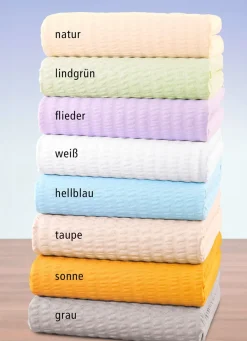 Hautfreundliche Seersucker-Spannbetttücher von Florella