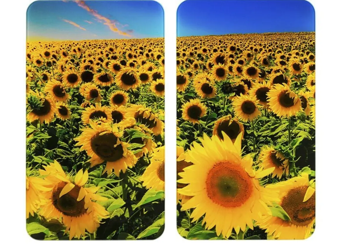 Herdabdeckplatten Sonnenblumen, 2er-Set