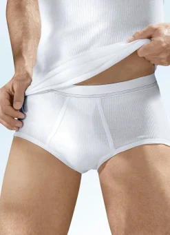 Hermko Viererpack Slips aus Doppelripp