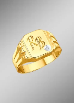 Herrenring mit Diamant