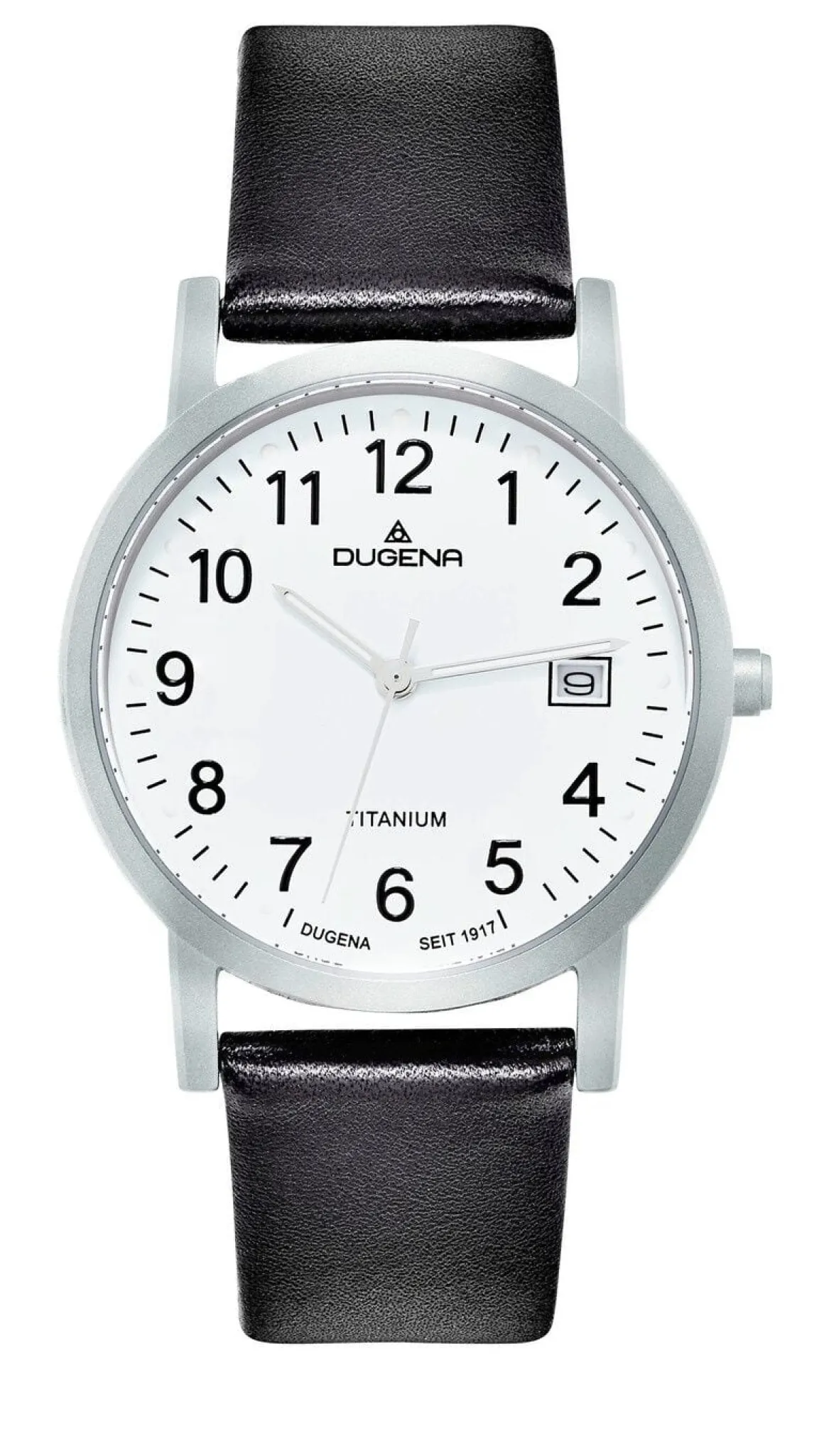 Herrenuhr mit Titangehäuse und Lederband