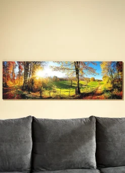 Hochwertige Kunstdruck „Zauberhafte Landschaft im Herbst“