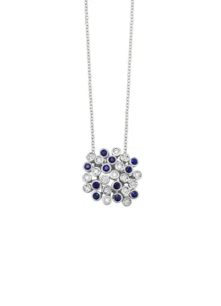Hochwertiger Anhänger mit Safir und Brillanten