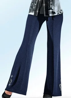 Hose mit Metallplättchen-und Strasszier