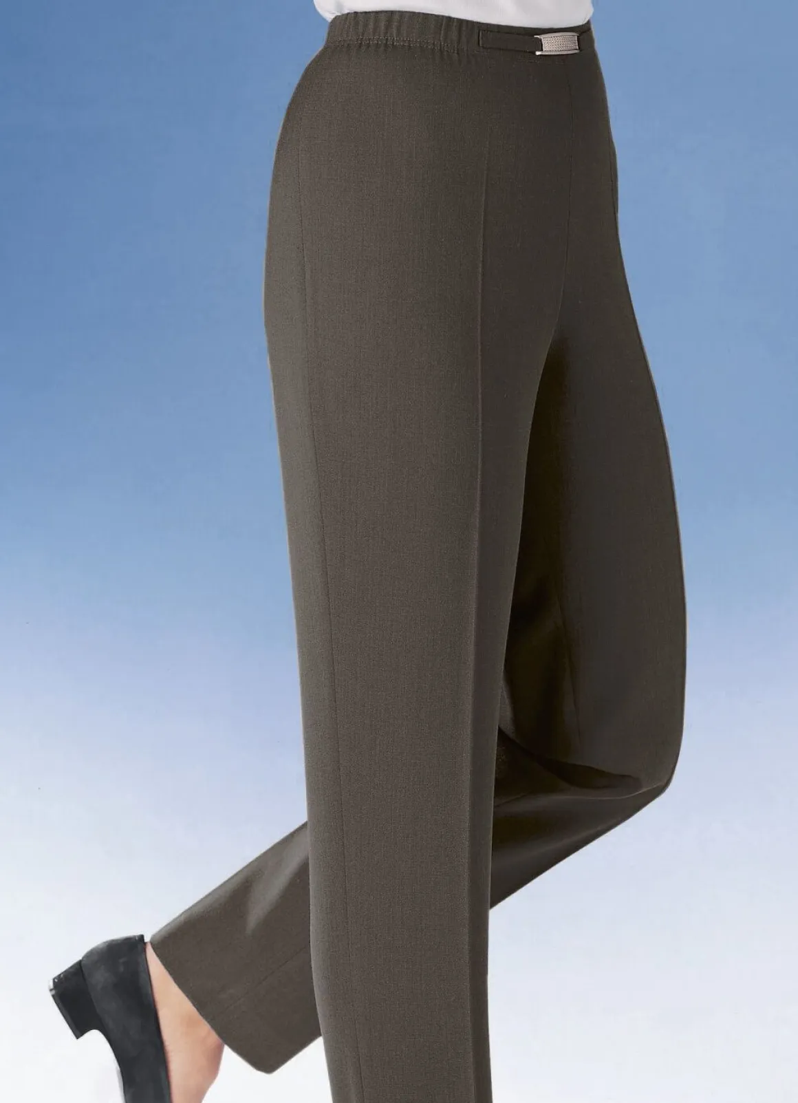 Hose mit Metallzier am Bund in 8 Farben