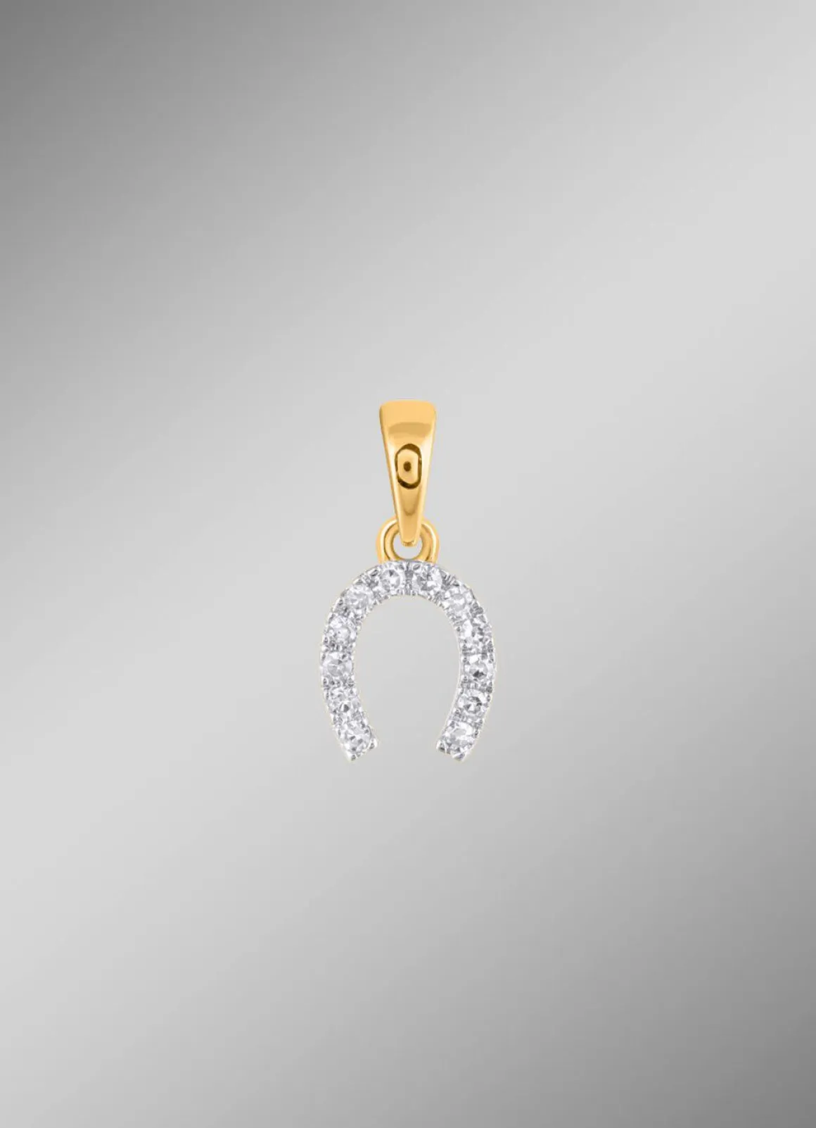 Hufeisen-Anhänger mit 10 Diamanten