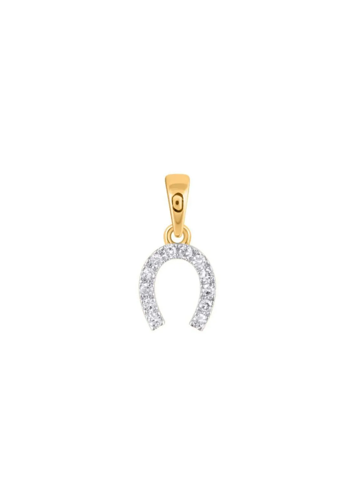 Hufeisen-Anhänger mit 10 Diamanten