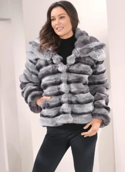 Jacke aus Kunstpelz