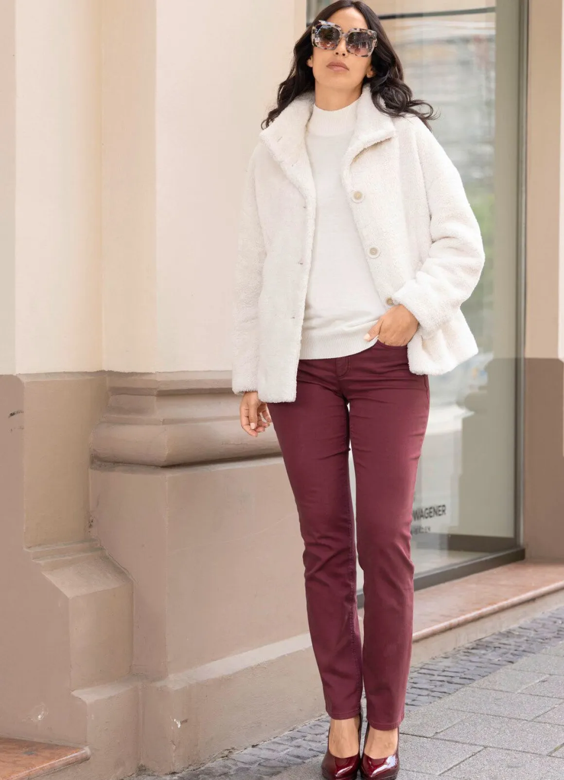 Jacke aus kuschelweichem Plüsch