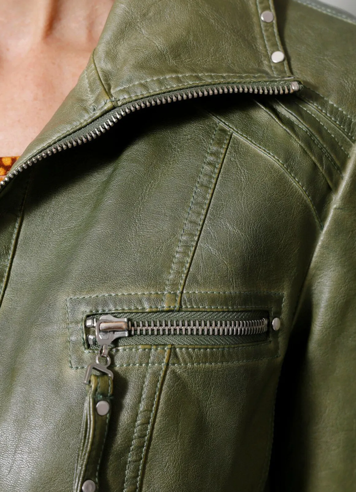 Jacke aus Lederimitat