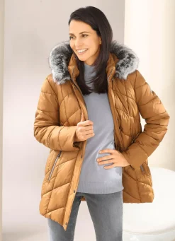 Jacke mit abnehmbarem Kunstpelz-Besatz