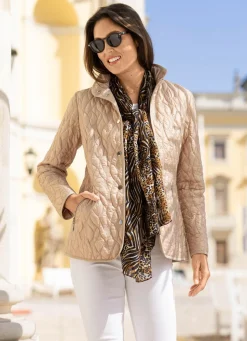 Jacke mit dekorativer Stickereizier